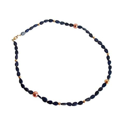 Donna - Collana - Placcato Oro 14k - Lapislazzuli - Azzurro - Goccia - 45 Cm en oferta