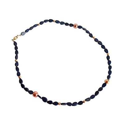 Donna - Collana - Placcato Oro 14k - Lapislazzuli - Azzurro - Goccia - 45 Cm