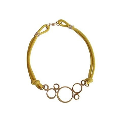 Donna - Braccialetto - 925 Sterling Argento - Placcato Oro 18k - Bubbles - Giallo