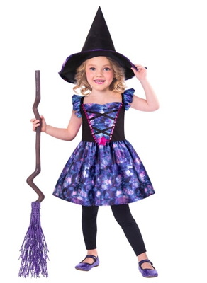 Costume in tessuto riciclato piccola strega bambina