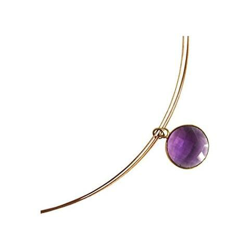 Collana - Argento 925 - Placcato Oro 18k - Ametista - Viola - 45 Cm precio