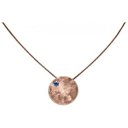 Collana - Ciondolo - Argento 925 - Placcato Oro Rosa 18k - Disco - Iolite - Azzurro - 45 Cm características