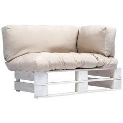 Divano Da Giardino A Pallet E Cuscini Sabbia Legno Di Pino en oferta