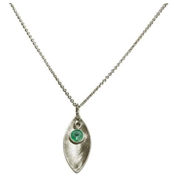 Collana - Ciondolo - Argento 925 -marquise - Smeraldo - Verde - 45 Cm precio
