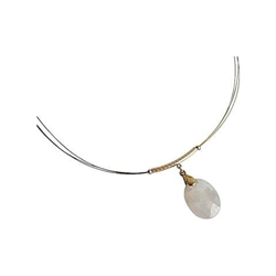 Donna - Collana - Ciondolo - Pendente - Placcato Oro 14k - Pietra Di Luna - 45 Cm características