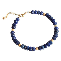 Donna - Braccialetto - Placcato Oro 14k - Lapislazzuli - Azzurro - Sfaccettato características