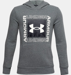 Felpa con cappuccio UA Rival Fleece Box Logo da ragazzo precio