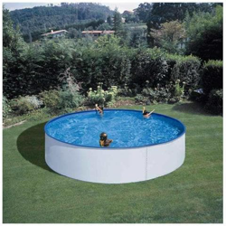 Piscina Tenerife Tonda Bianca, Liner Blu 20/100, Filtro A Immersione precio