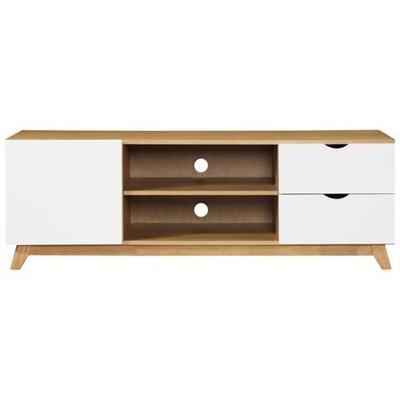 Mobile Tv Scandinavo Bianco E Legno Chiaro Neela