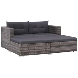 Set Divano Da Giardino 8 Pz In Polyrattan Grigio características