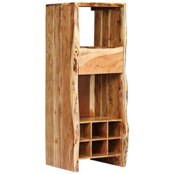 Mobile Portavino In Massello Di Acacia Bordi Vivi 40x40x110cm en oferta