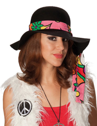 Cappello hippie nero per donna en oferta