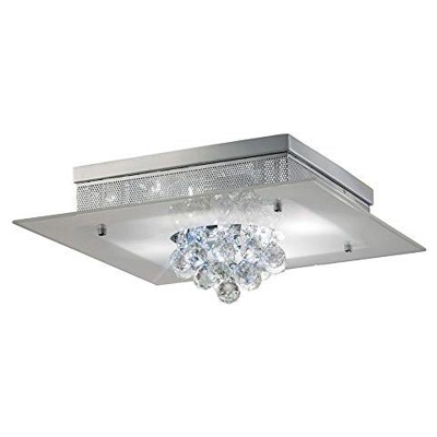 Inspired Diyas - Tabitha - Filo Soffitto 4 Luci Cromo Lucido, Cristallo