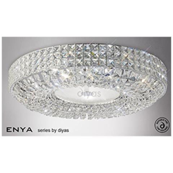 Inspired Diyas - Enya - Filo A Soffitto 9 Luci Cromo Lucido, Cristallo en oferta
