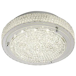 Searchlight Flush - Plafoniera Led Tonda A Filo Cromata Con Centro In Cristallo características