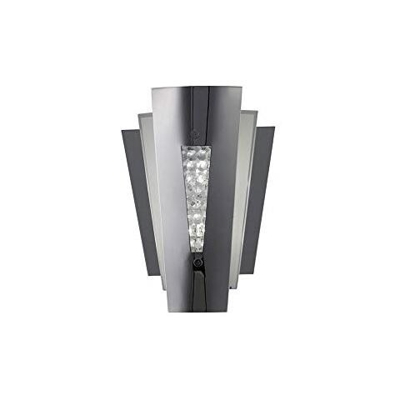 Inspired Diyas - Vega - Applique Filo Muro 2 Luci Acciaio Inox, Cristallo