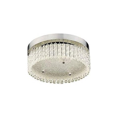 Inspired Diyas - Aiden - Soffitto Filo Tondo Piccolo 18w 1600lm Led 4200k Cromo Lucido, Cristallo