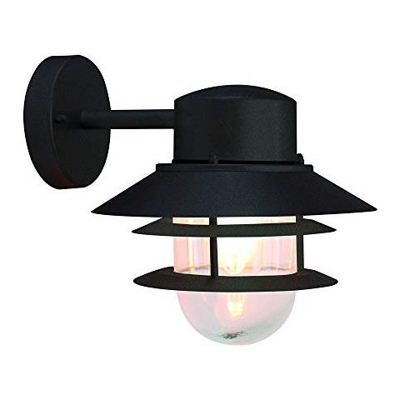 Elstead Copenhagen - Lanterna Da Parete 1 Luce Cupola Per Esterno Luce Nera Ip44, E27