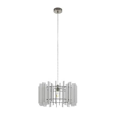 Treglio Sospensione 60 W, Bianco Nickel Opaco