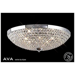 Inspired Diyas - Ava - Plafoniera A Filo 6 Luci Cromo Lucido, Cristallo. en oferta