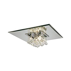 Inspired Diyas - Starda - Filo Soffitto Quadrato 8 Luci G9 Cromo Lucido, Cristallo precio