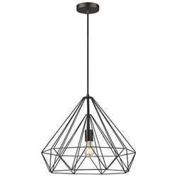 Lampada Da Soffitto A 1 Filo Di Luce Grande Nero Opaco, E27 precio