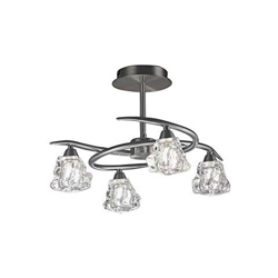 Inspired Mantra - Iku - Soffitto Semi Filo Filo 4 Luci G9, Nichel Satinato características
