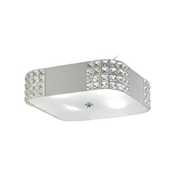 Inspired Diyas - Denver - Filo Soffitto 4 Luci Bianco, Cristallo en oferta