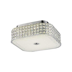 Inspired Diyas - Hawthorne - Plafoniera Filo Quadrata 30w 1450lm Led 4000k Cromo Lucido, Cristallo precio