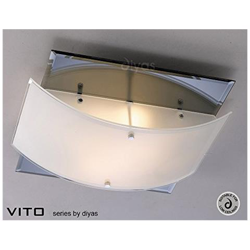 Inspired Diyas - Vito - Filo Soffitto 2 Luci Cromo Lucido, Specchio Fumé en oferta