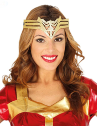 Cerchietto super eroina dorato per donna características