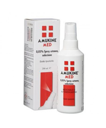 Amuchina Amukine Med 0,05% Spray Cutaneo Disinfezione Della Cute Lesa Flacone 200ml precio