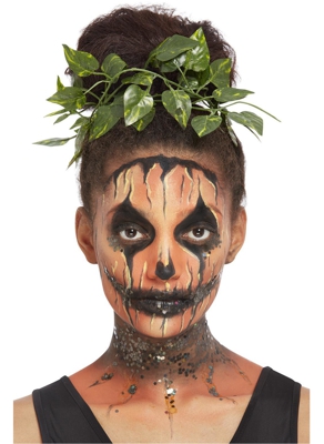 Kit trucco da zucca con foglie per adulto