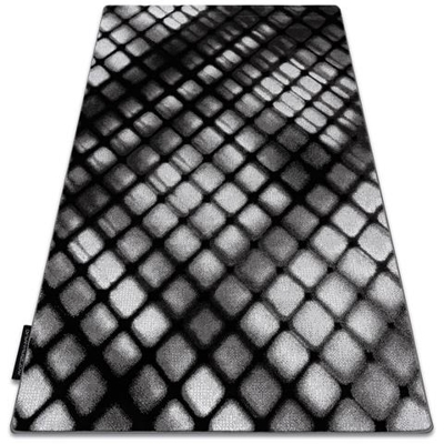 Tappeto Intero Reflex 3d Traliccio Grigio Toni Grigio E Argento 140x190 Cm