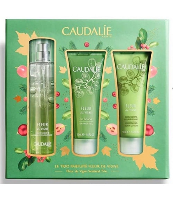 CAUDALIE COFANETTO EAU DES VIGNES 2020 PROFUMO 50 ML + CREMA CORPO 50 ML + GEL DOCCIA 50 ML