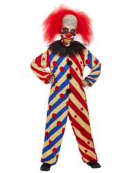 Costume creepy clown bicolore per bambino características