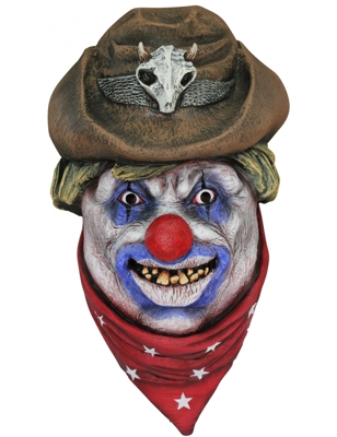 Maschera clown cowboy adulti Halloween