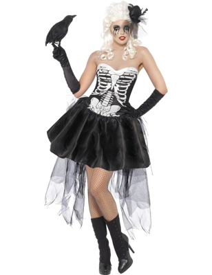 Costume scheletro macabro adulto per donna