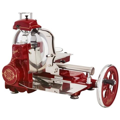 Affettatrice A Volano Tribute Per Salumeria Colore Rosso - Lama 300 Mm - Con Tag Nfc Per Certificato Di Autenticità - Made In Italy