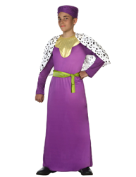Costume da Re Magio viola per bambino en oferta