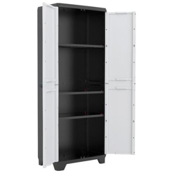 Armadietto Alto A Doppia Anta E 3 Ripiani Cm 68x39x173 Serie Linear características