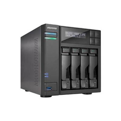 AS7004T As-7004t 4-Bay Nas, Intel I3 3.5 Ghz Dual-C. , 2gb Ddr3, Gbex2, Hdmi, Usb 3.0 & Sata, Hdmix1