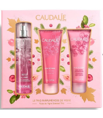 CAUDALIE COFANETTO ROSE DE VIGNE 2020 PROFUMO 50 ML + CREMA CORPO 50 ML + GEL DOCCIA 50 ML