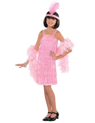 Costume Charleston rosa per bambina