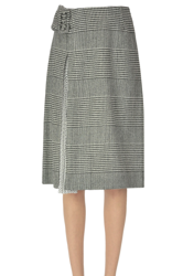 Hound's-tooth print wool-blend skirt precio