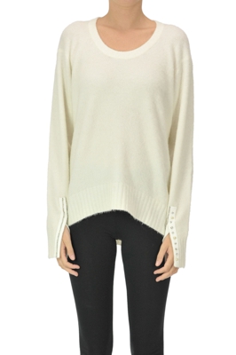 Embellished cuffs pullover