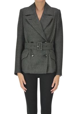 Double breasted wool blazer