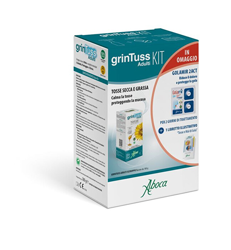 GRINTUSS ADULTI KIT SCIROPPO CON POLIRESIN 180 G + GOLAMIR 2 ACT 20 COMPRESSE OROSOLUBILI características