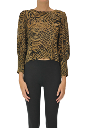 Animal print blouse precio