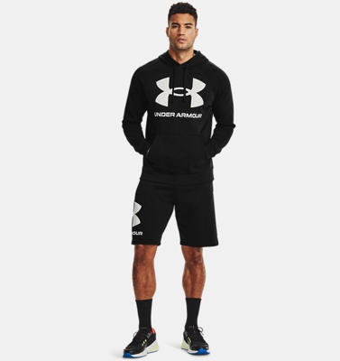 Felpa con cappuccio UA Rival Fleece Big Logo da uomo